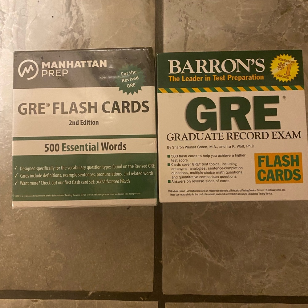 GRE Exam Prep Flash Cards